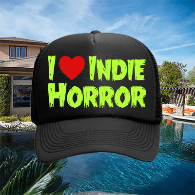 I Heart Indie Horror Hat - Green on Black
