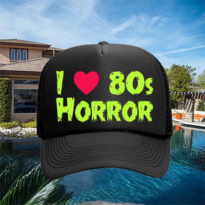 I Heart 80s Horror Hat - Green on Black