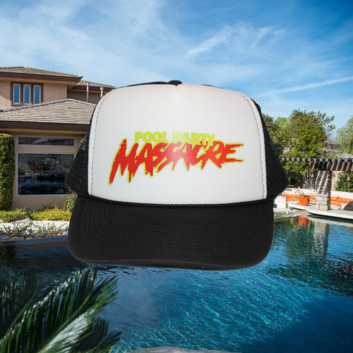 Pool Party Massacre Logo Hat - White